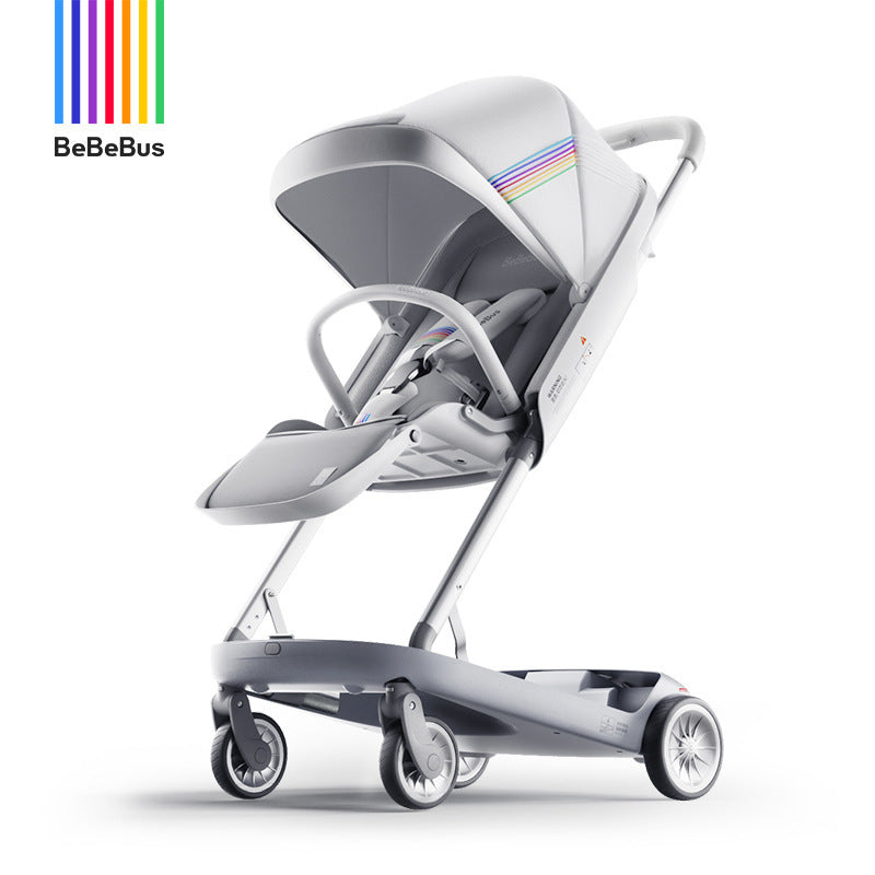 BeBeBus traveler stroller can sit and lie down, lightweight folding baby walker umbrella car, high-view box wagon