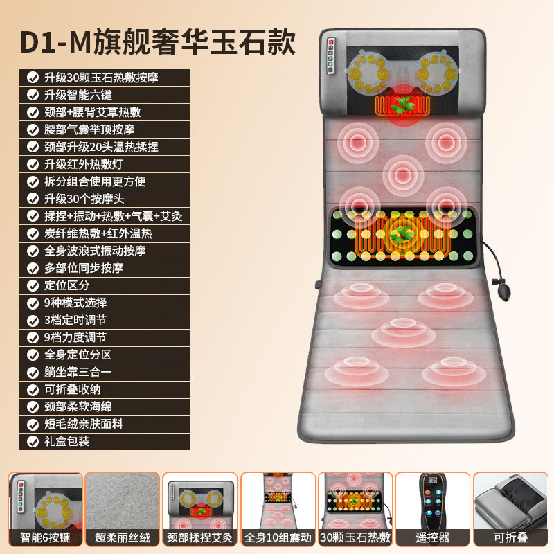 Kneading vibration hot compress massage mattress for home massage chair cushion gift cervical spine massager dropshipping massage pillow
