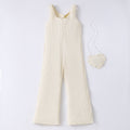Big kids' (girls') romper, ribbed sleeveless jumpsuit + heart-shaped crossbody bag