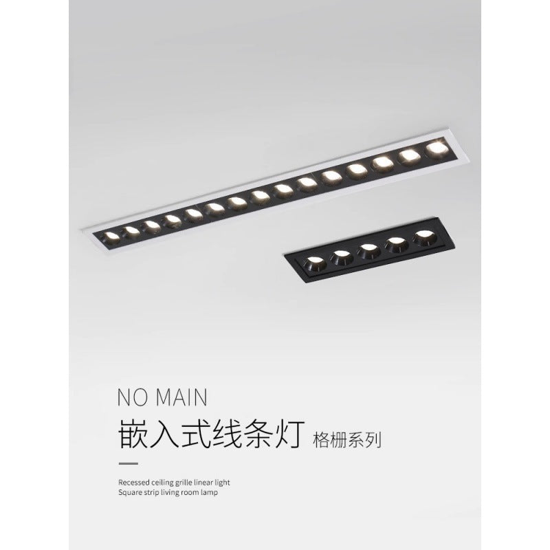 Grille light Recessed headless light Living room lighting Concealed spotlight Downlight line Corridor aisle ceiling light 1