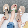 New arrival three flowers summer flip-flops women's outwear k-style non-slip women's flats sandals beach delivery