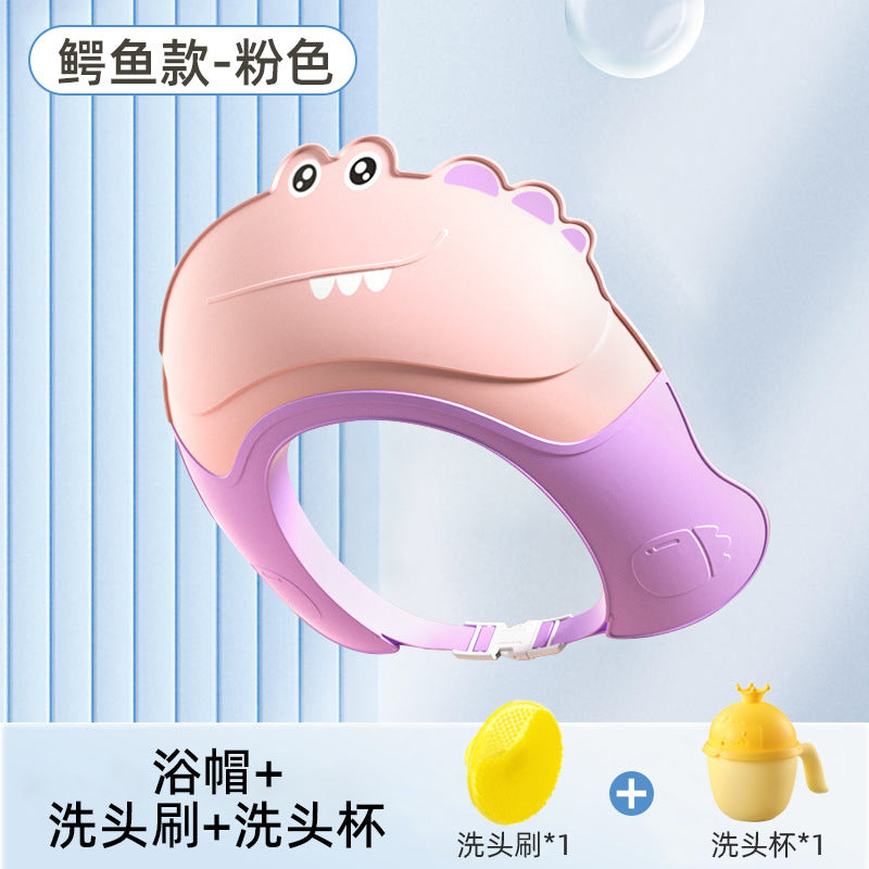 Baby hair washing cape - waterproof shampoo cap for kids, ear protection, infant bathing, and childproof hair washing