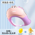 Crocodile shower cap - pink + shampoo brush + shampoo cup