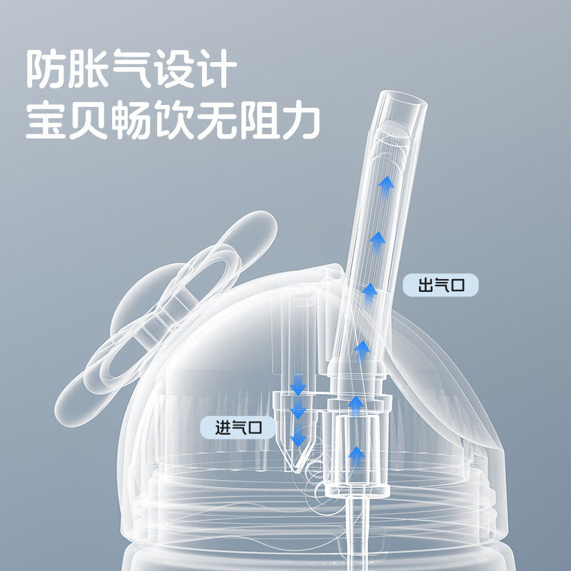 Baohui baby bottle ppsu flip-top straw cup with handle, 260ml portable training cup for milk