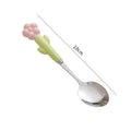 Creative stainless steel cutlery with ceramic handles - kids' dessert forks, multi-purpose western dinnerware, sunflower steak knife