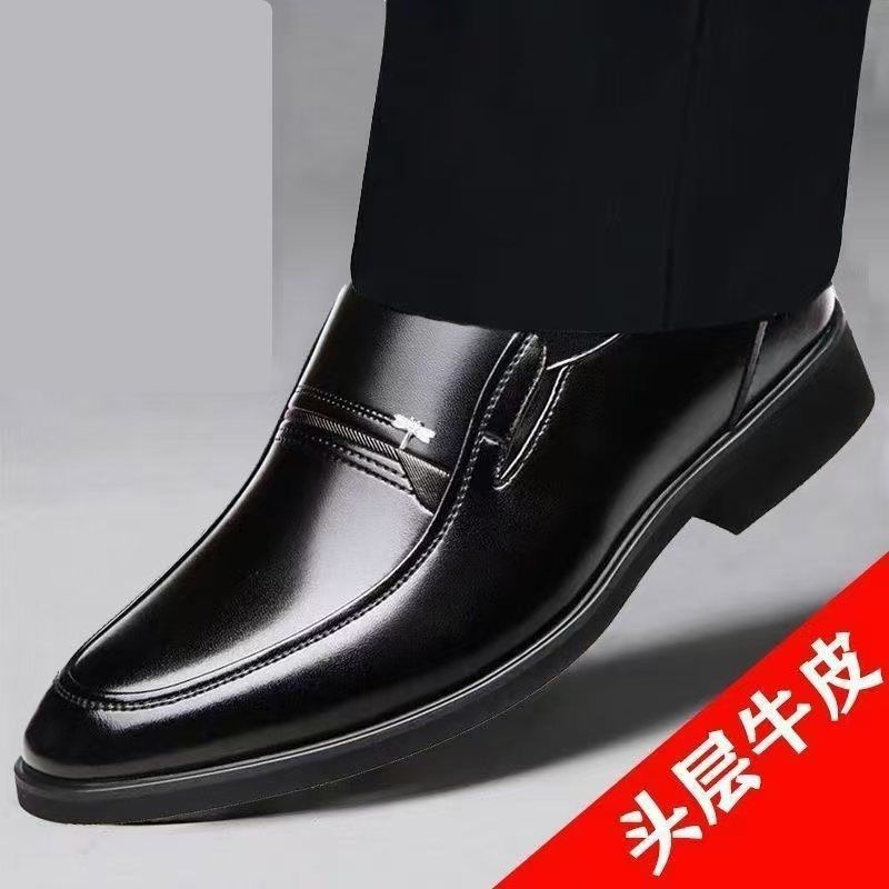【military-grade leather shoes - premium quality】100% full grain cowhide leather, clearance sale! soft sole leather shoes for men, perfect for casual and business wear