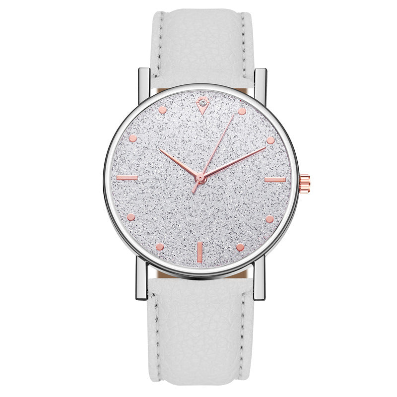 Factory direct wholesale watches: women's starry sky leather quartz wristwatch, gift watch, ladies' watch
