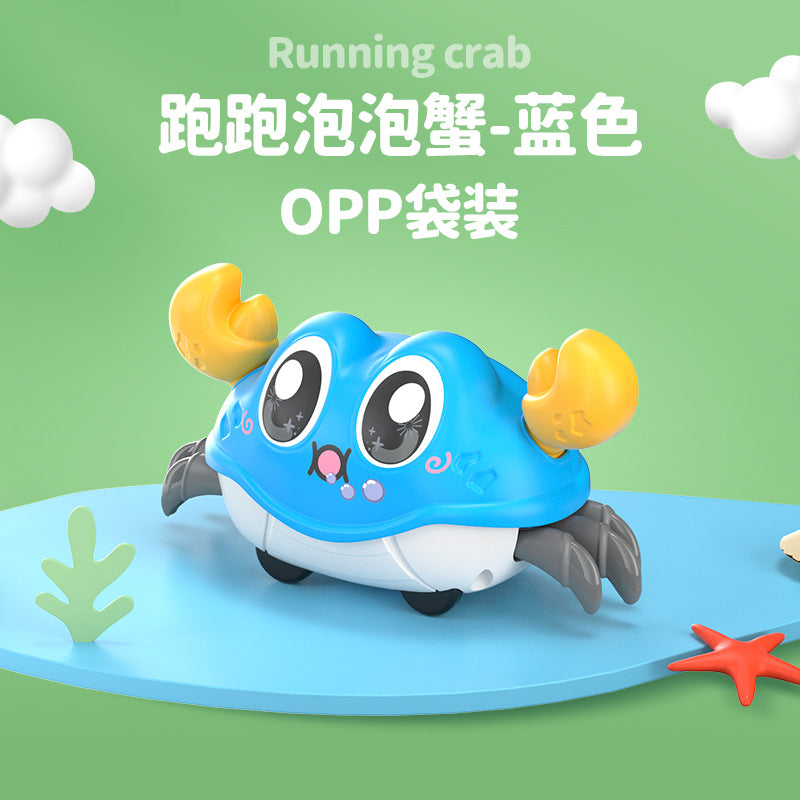 Kids' two-way pull-back car - durable, inertia-powered, crab-themed toy for baby boys - educational crawling cartoon toy