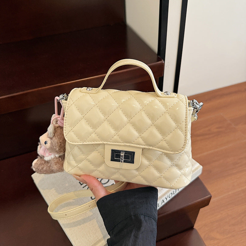 Cross-border diamond chain bag women's spring summer 2025 new fashion niche shoulder messenger bag portable small square bag