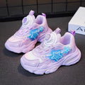 Elementary school girls' shoes autumn new girls' dad shoes children's mesh breathable children's rotate buckle sports shoes