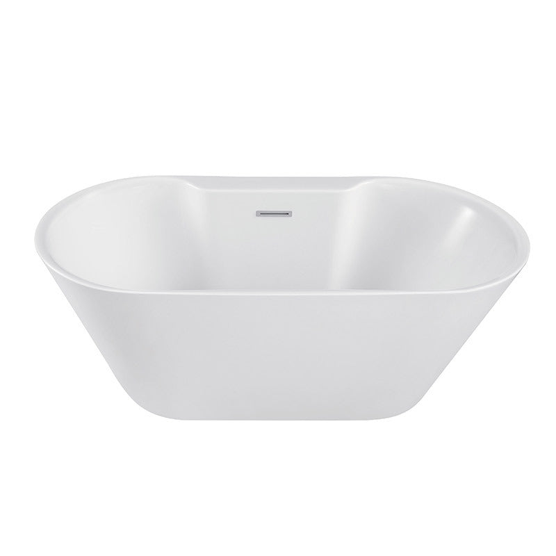 Sannora bathroom small apartment acrylic simple household oval adult single independent bathtub 1.5 meters