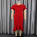 Summernew arrivalpatchworkpure colordress mesh laceelegant waist bag hip mermaid dressdresses