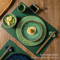 Japanese creative kiln-turned tableware ceramic suit restaurant for home model room stylish ceramic plate for one person to eat