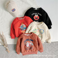 Children's winter sweatshirt  new collection: boys' and girls' crewneck top,  trendy cartoon print base layer