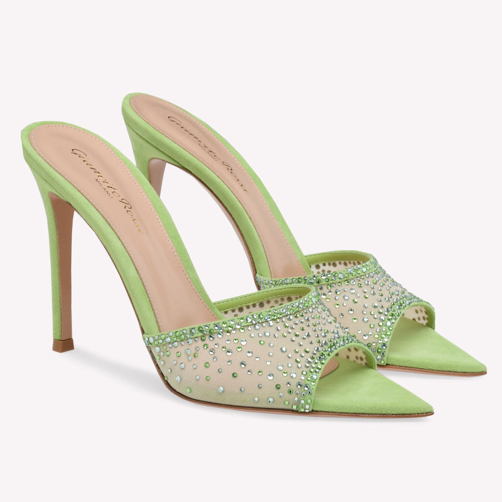 export rhinestone stiletto heel slippers - pointed toe, open toe, slip-on high heel sandals - fashionable european and american style, versatile