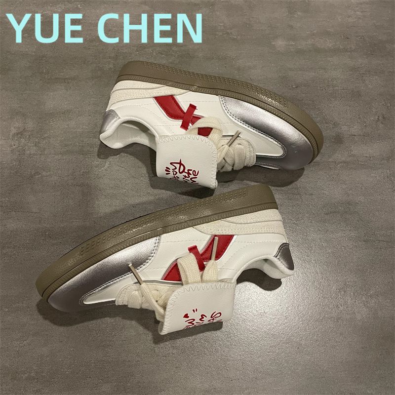 2024 summer new little white shoes women's niche do not collide with popular retro German training shoes thin versatile casual board shoes