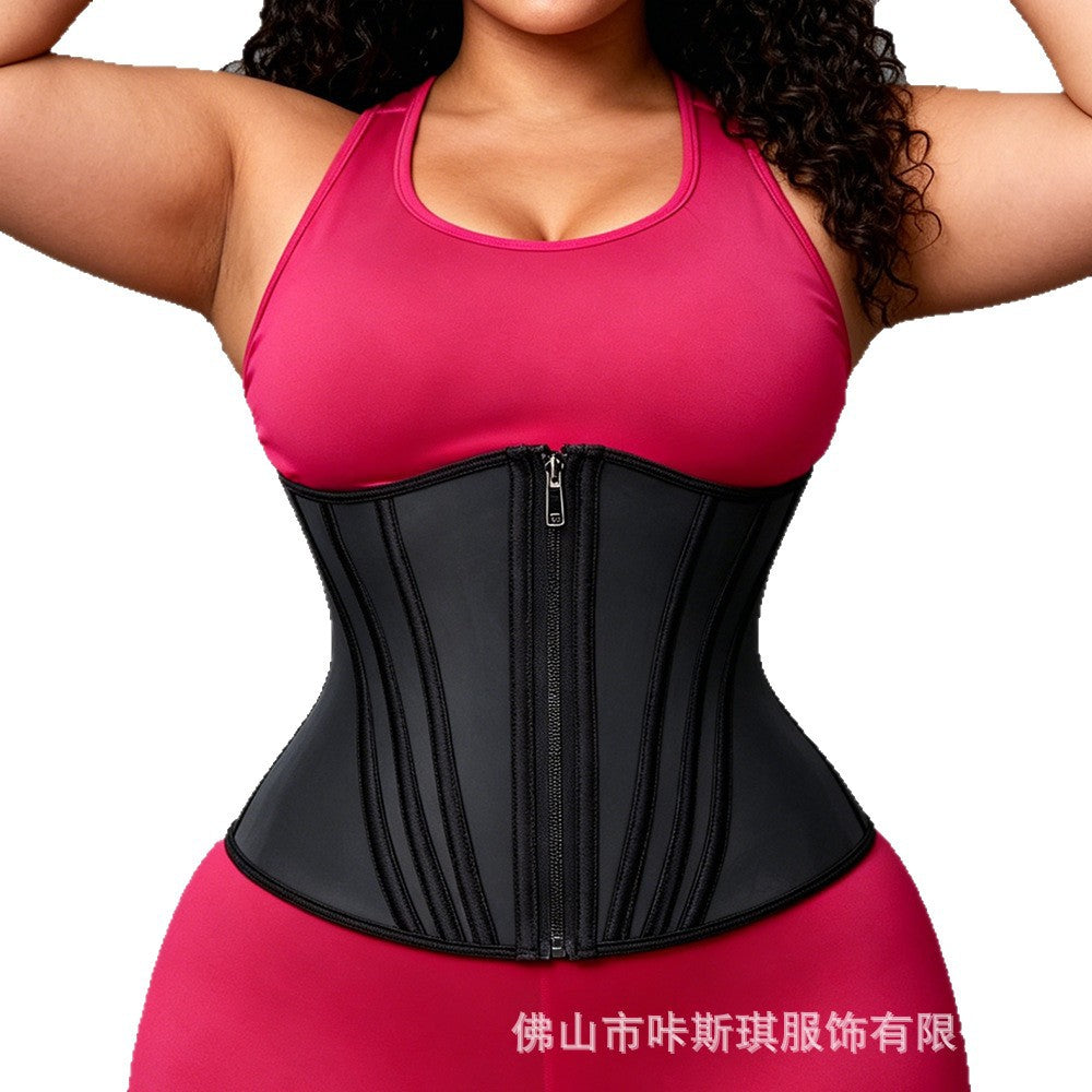 【200 pieces custom】european and american latex sweat-inducing fitness waist trainer - tummy control, slimming, and shaping sports corset belt