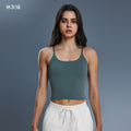 Spring/summer sexy y-back strappy bra padded yoga tank top - women's moisture-wicking, stretchy, and body-hugging yoga apparel dt038