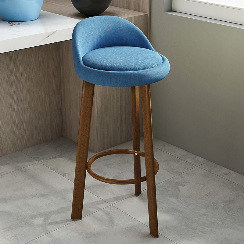Bar stool, light luxury modern minimalist design, backrest included, bar-specific chair, high stool for home use, bar chair, solid wood