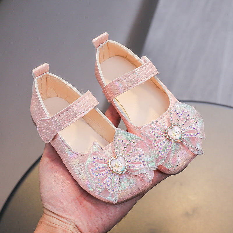 Girls' leather shoes - spring  new collection: princess shoes for baby girls, soft-soled children's shoes, spring/autumn single shoes, pink