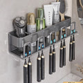 Electric tooth cup toothpaste toothbrush shelf storage rack for homesuit punch-free bathroom bathroom mouthwash cup wall hanging