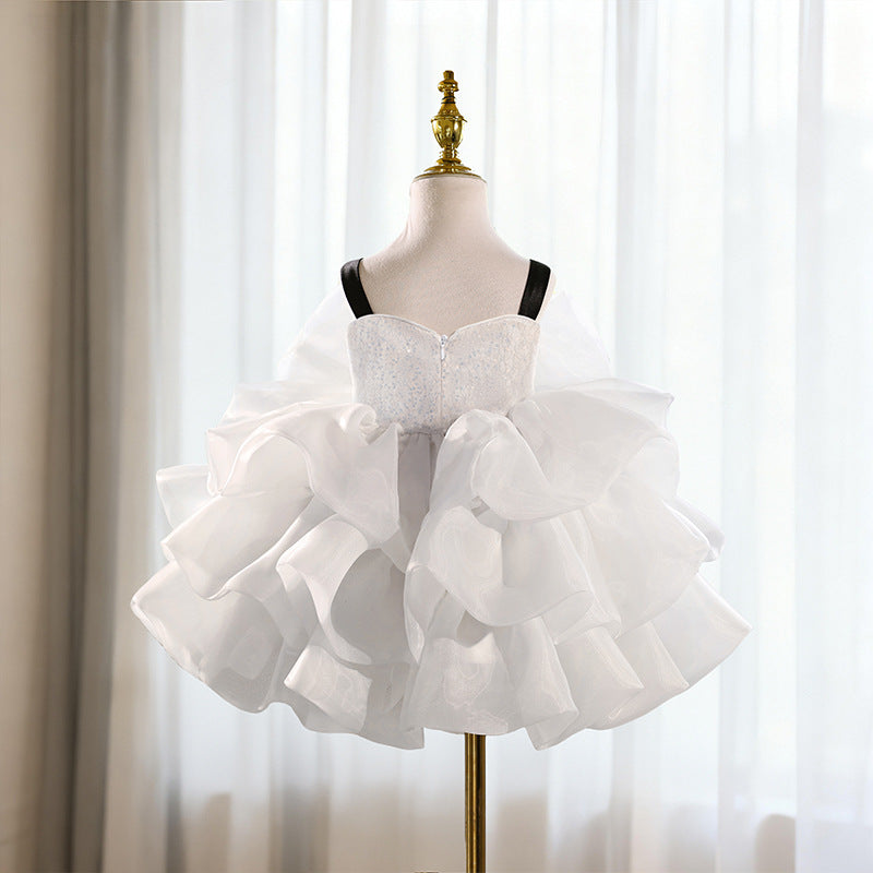 Girls' dresses flower girl wedding little girl first birthday dress sundress cross-border foreign trade princess dress wholesale