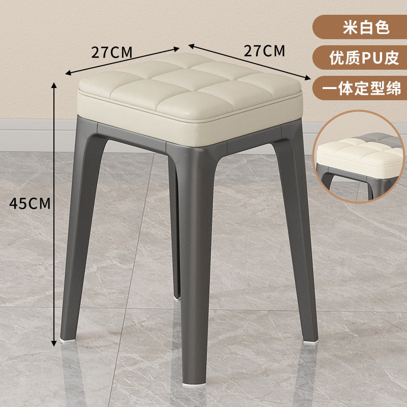 Modern minimalist plastic stool -  new arrival chair - dining chair - light luxury high-end feel - home use - small apartment dining table chair