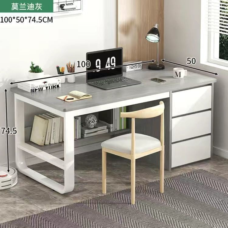 Computer desk desktop office desk bookshelf modern minimalist table home bedroom student writing study desk