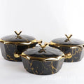 Hot selling food warmer container 3pcsexport open mirror octagonal thermal lunch box 2l-2.5l-3l