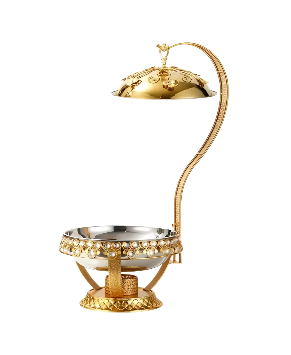 Luxury stainless steel gold buffet warming tray - hotel banquet buffet warmer - in stock