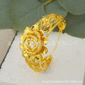 Exquisite copper flower bangle for women - cross-border middle east & africa, arabian luxury charm, wedding & banquet gift