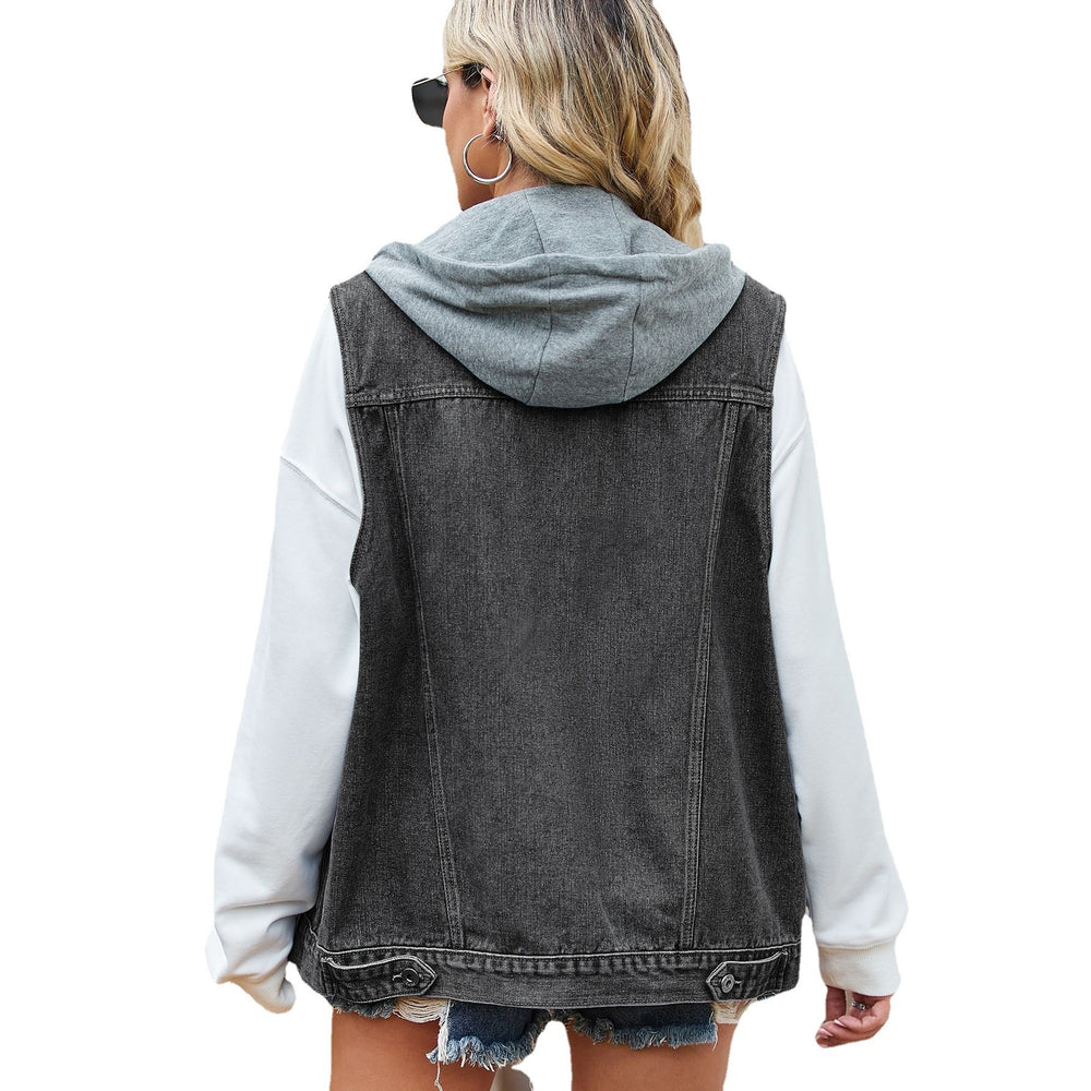 european and american clothing cross-border e-commerce  new loose denim vest waistcoat casual tank top  trend