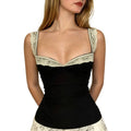 women's summer  new french retro lace patchwork high-end elegant outerwear top