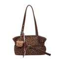 2025 new autumn/winter women's retro leopard print handbag - versatile shoulder bag, light luxury texture, perfect for work and commuting