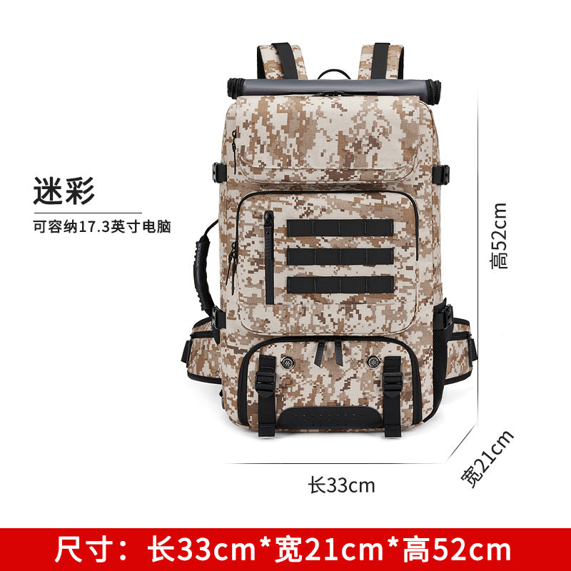 New men's backpack outdoor waterproof camouflage sports backpack camping luggage bag large capacity travel mountaineering bag
