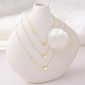 European and american fashion heart-shaped 26 letter minimalist necklace creative versatile peach heart pendant short clavicle chain women's gift