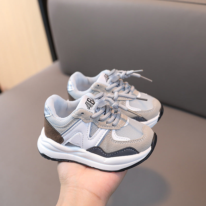 spring/autumn new children's sports shoes: boys' mesh sneakers, casual shoes, girls' baby shoes, soft-soled running shoes