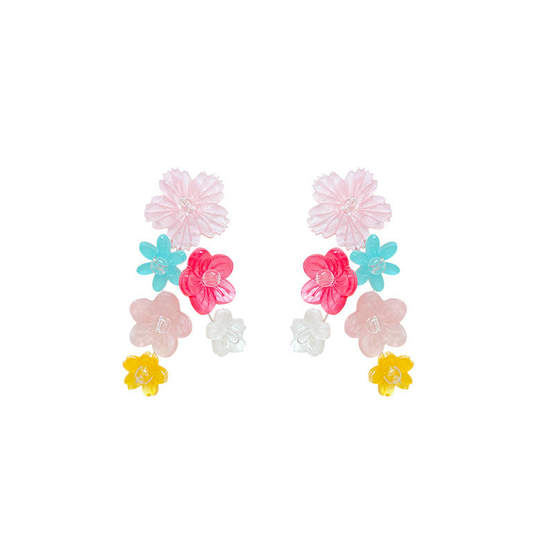 Dopamine floral tassel earrings - women's chic, high-end, unique, and beautiful earrings