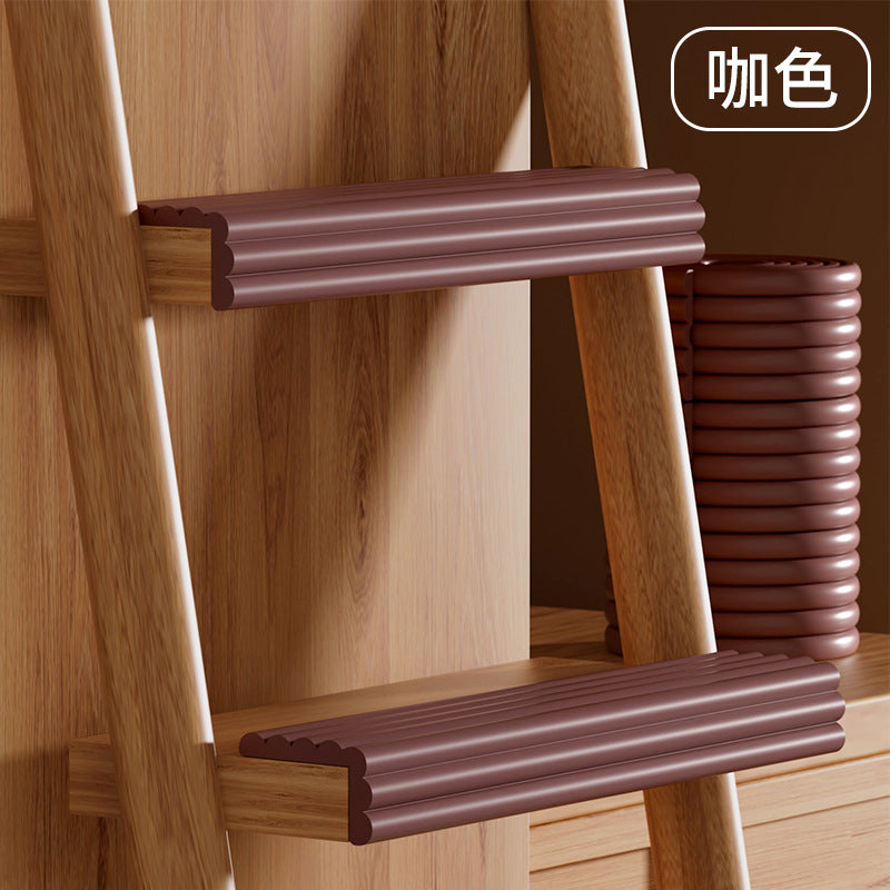 Student dormitory bunk bed stair tread pads - no adhesive required, multi-functional corner soft pack, anti-collision strips, protective and non-slip