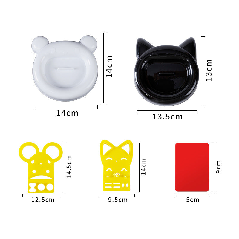 bestseller: panda rice ball mold - food-grade baking tool, cartoon design for home, picnic, and diy rice ball making
