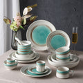 Personalized retro ink style ceramic tableware bowls, plates, dishes, restaurant for home threaded dessert plate, good-looking western dinner plate
