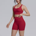 nude tight yoga wear cross-back sports bra suithigh waist hip lifting running fitness wear for women