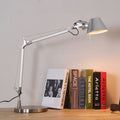 Nordic long-arm table lamp office desk reading study hotel b&b telescopic foldable rocker straw hat table lamp