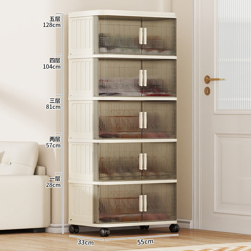 Installation-free shoe box Transparent shoe storage box Multifunctional large storage shoe cabinet Thickened multi-layer folding shoe rack