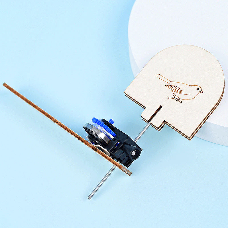 Wooden cage bird primary school students physical equipment stem puzzle classroom small production children's creative science small experiment