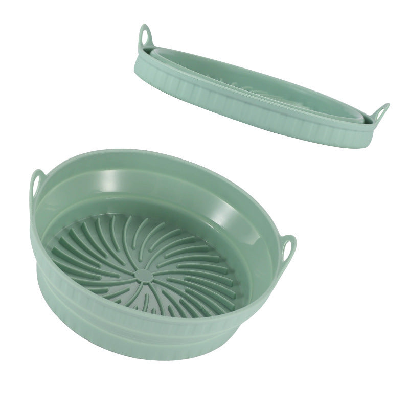 Food-grade silicone baking pan - high temperature resistant, collapsible air fryer silicone steamer tray, pot holder, baking cake mold