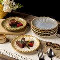 Retro kiln-turned-bead dinner plate, high-looking afternoon tea sweetheart plate, fruit plate, coffee cup and saucer, for home small plate