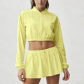 cool cloth sportswear casuallong sleevesfashion quick-drying tops short skirt zipper sun protection clothing breathable outwear summer
