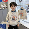 Boys' and girls'  spring new arrivals: trendy animal print hoodies, stylish tops for toddlers and young children, cartoon kids' outerwear