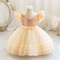 Ready-to-ship wholesale children's sequin dress, tulle cake princess dress, first birthday evening gown, girl dress